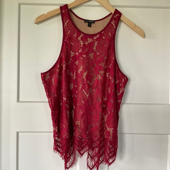 Express Lace Tank Top Medium Gorgeous Detail - Picture 1 of 8